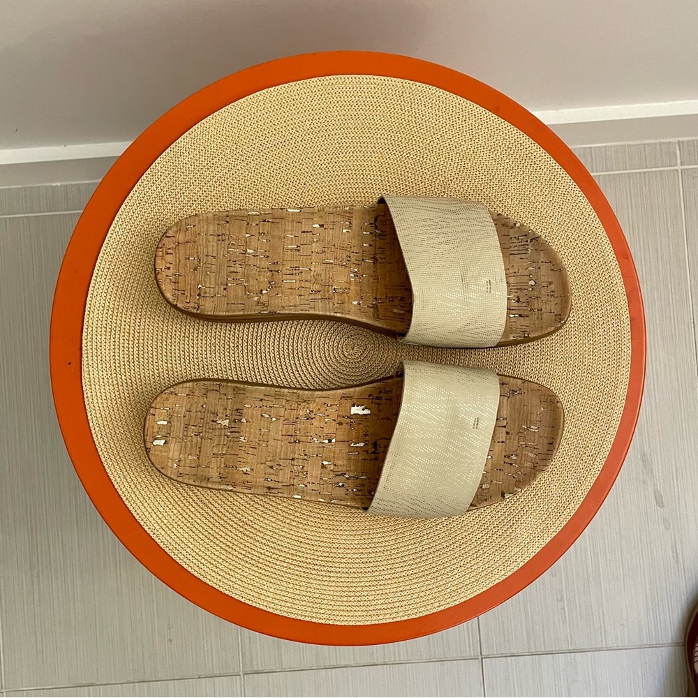 Donald Pliner Fiji platform thong sandals, size 9.5. Excellent condition.